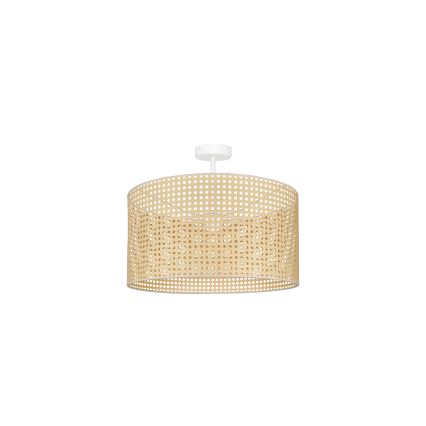 Duolla - Полилей за повърхностен монтаж ROLLER RATTAN 1xE27/15W/230V Ø 45 см бежов