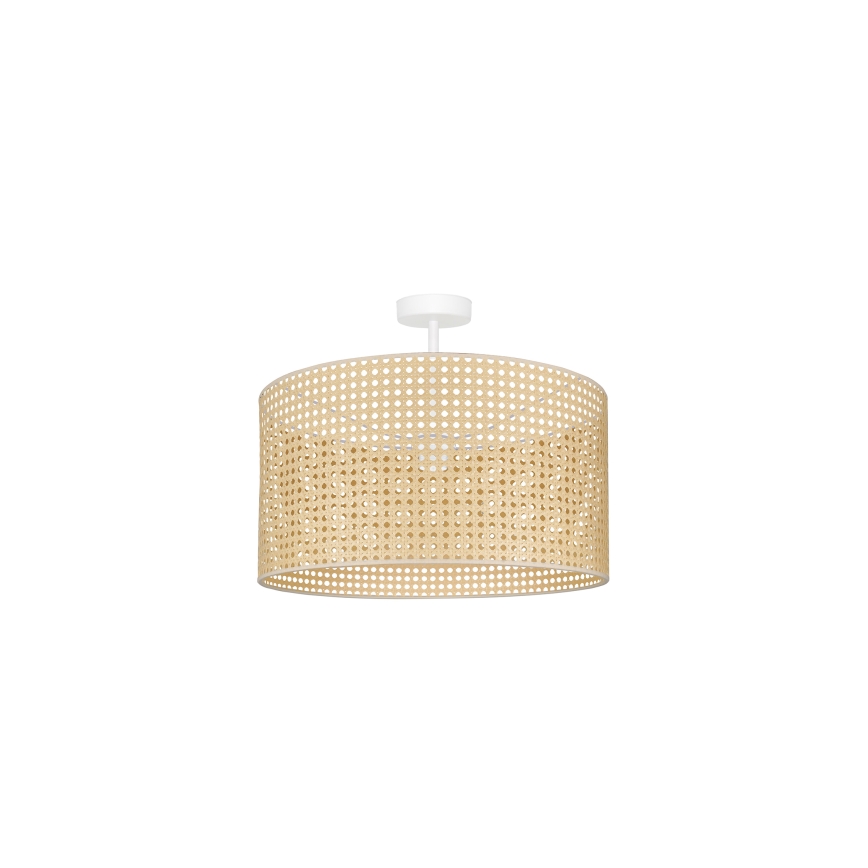 Duolla - Полилей за повърхностен монтаж ROLLER RATTAN 1xE27/15W/230V Ø 45 см бежов