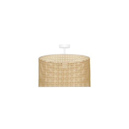 Duolla - Полилей за повърхностен монтаж ROLLER RATTAN 1xE27/15W/230V Ø 45 см бежов
