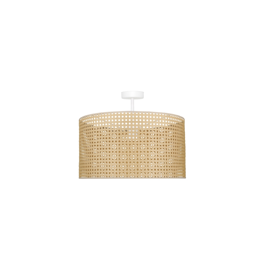 Duolla - Полилей за повърхностен монтаж ROLLER RATTAN 1xE27/15W/230V Ø 45 см бежов