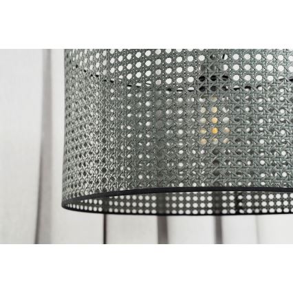 Duolla - Полилей за повърхностен монтаж ROLLER RATTAN 1xE27/15W/230V Ø 45 см черен