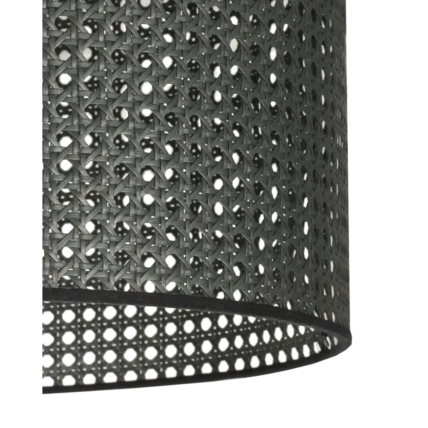 Duolla - Полилей за повърхностен монтаж ROLLER RATTAN 1xE27/15W/230V Ø 45 см черен