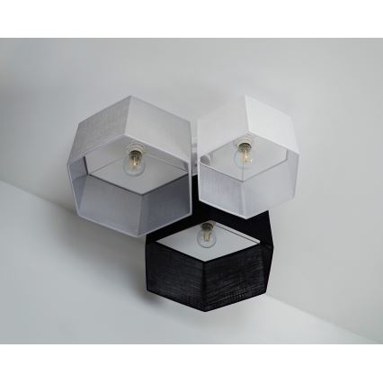 Duolla - Полилей за повърхностен монтаж ROLLER TRIO HEX 3xE27/15W/230V черен/сив/бял