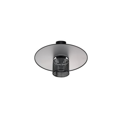 Duolla - Полилей за повърхностен монтаж TOKYO RATTAN 1xE27/15W/230V Ø 50 см черен/сребрист