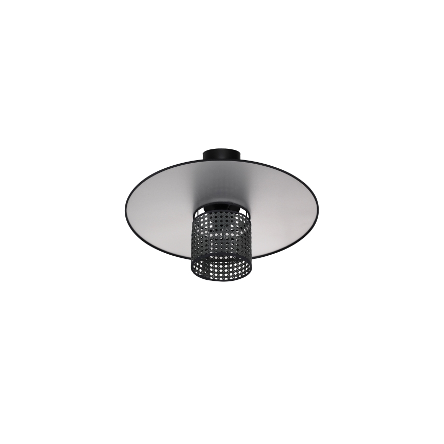 Duolla - Полилей за повърхностен монтаж TOKYO RATTAN 1xE27/15W/230V Ø 50 см черен/сребрист