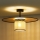 Duolla - Полилей за повърхностен монтаж TOKYO RATTAN 1xE27/15W/230V Ø 50 см златист/ратан