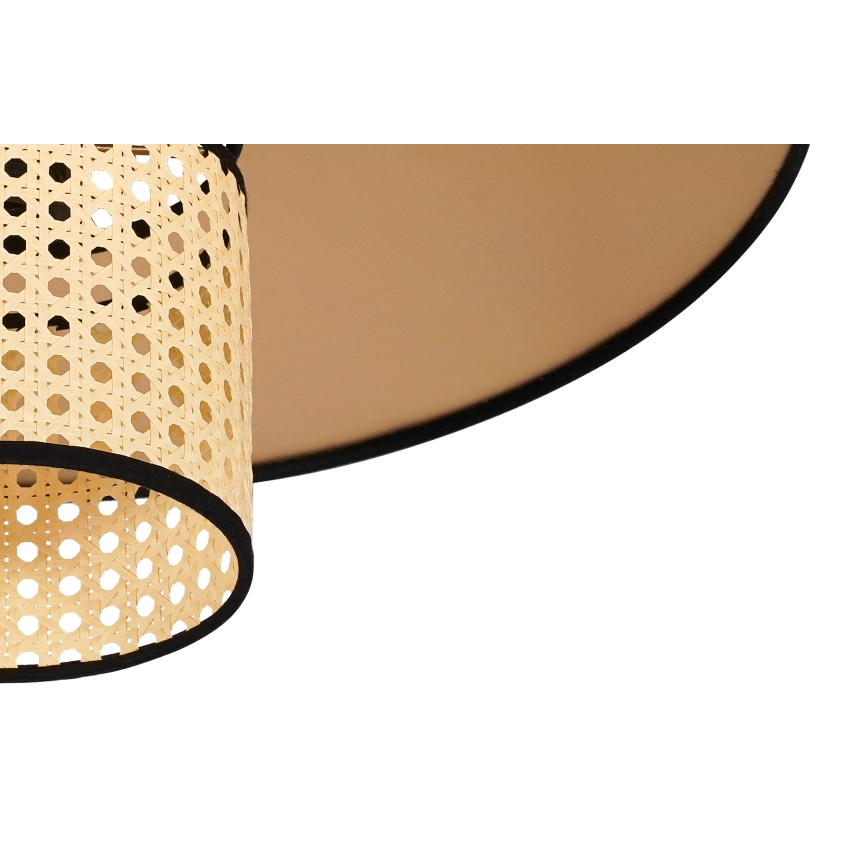 Duolla - Полилей за повърхностен монтаж TOKYO RATTAN 1xE27/15W/230V Ø 50 см златист/ратан