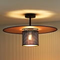 Duolla - Полилей за повърхностен монтаж TOKYO SHINY 1xE27/15W/230V Ø 50 см черен/меден