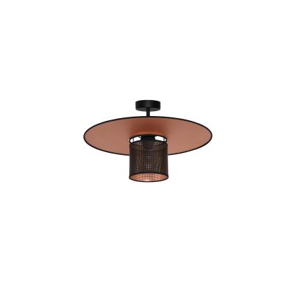 Duolla - Полилей за повърхностен монтаж TOKYO SHINY 1xE27/15W/230V Ø 50 см черен/меден