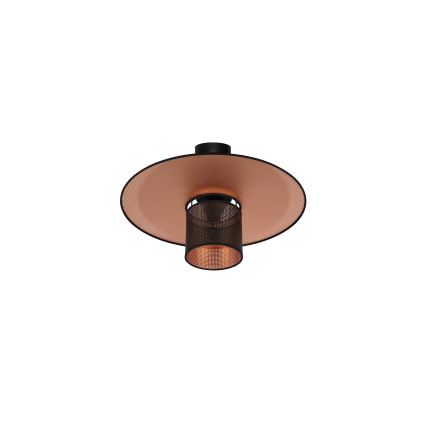 Duolla - Полилей за повърхностен монтаж TOKYO SHINY 1xE27/15W/230V Ø 50 см черен/меден