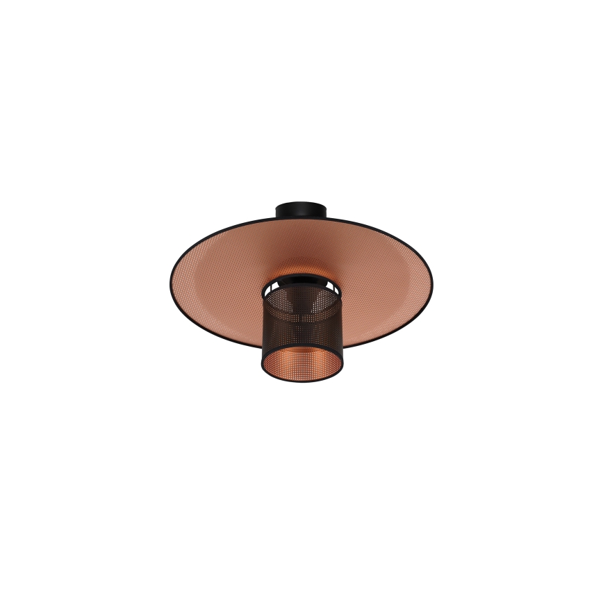 Duolla - Полилей за повърхностен монтаж TOKYO SHINY 1xE27/15W/230V Ø 50 см черен/меден
