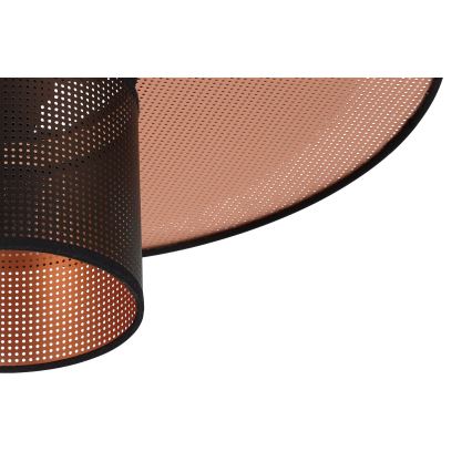 Duolla - Полилей за повърхностен монтаж TOKYO SHINY 1xE27/15W/230V Ø 50 см черен/меден