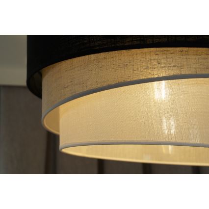 Duolla - Полилей за повърхностен монтаж TRIO 1xE27/15W/230V Ø 45 см черен/сив/бял