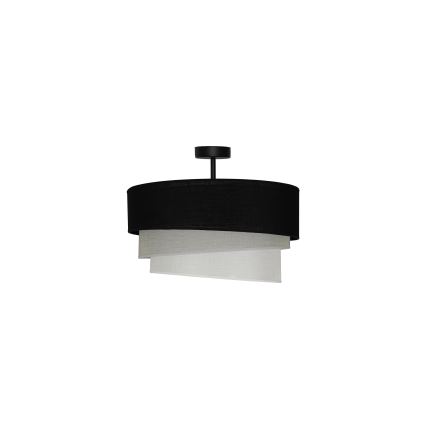 Duolla - Полилей за повърхностен монтаж TRIO 1xE27/15W/230V Ø 45 см черен/сив/бял
