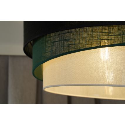 Duolla - Полилей за повърхностен монтаж TRIO 1xE27/15W/230V Ø 45 см черен/зелен/бял