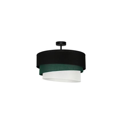 Duolla - Полилей за повърхностен монтаж TRIO 1xE27/15W/230V Ø 45 см черен/зелен/бял