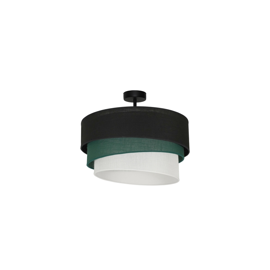 Duolla - Полилей за повърхностен монтаж TRIO 1xE27/15W/230V Ø 45 см черен/зелен/бял