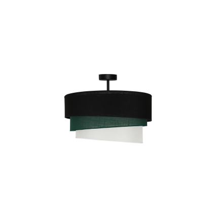 Duolla - Полилей за повърхностен монтаж TRIO 1xE27/15W/230V Ø 45 см черен/зелен/бял