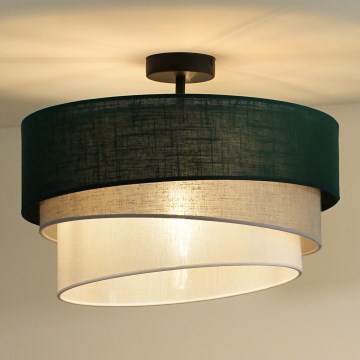 Duolla - Полилей за повърхностен монтаж TRIO 1xE27/15W/230V Ø 45 см зелен/сив/бял