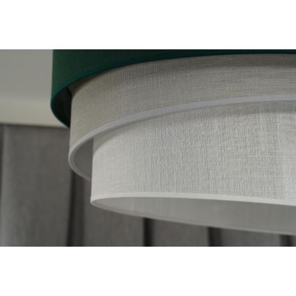 Duolla - Полилей за повърхностен монтаж TRIO 1xE27/15W/230V Ø 45 см зелен/сив/бял