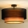 Duolla - Полилей за повърхностен монтаж WOOD BOHO 1xE27/15W/230V Ø 45 см черен/бежов