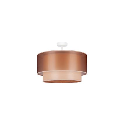 Duolla - Полилей за повърхностен монтаж WOOD BOHO 1xE27/15W/230V Ø 45 см меден/бежов