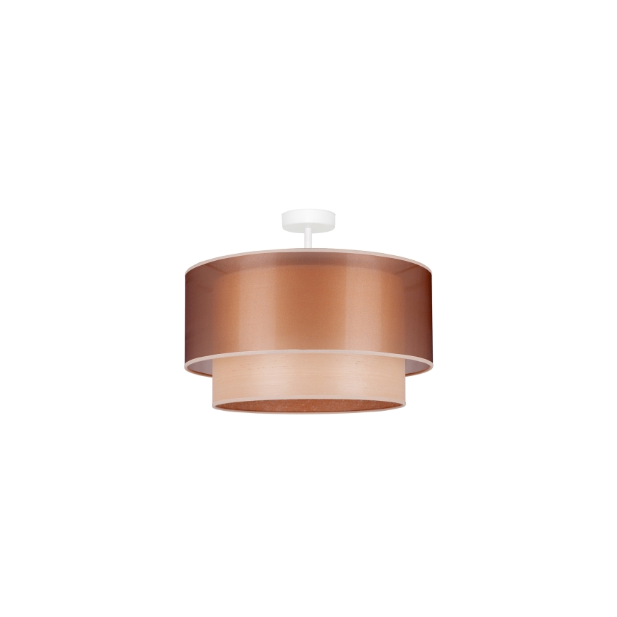 Duolla - Полилей за повърхностен монтаж WOOD BOHO 1xE27/15W/230V Ø 45 см меден/бежов