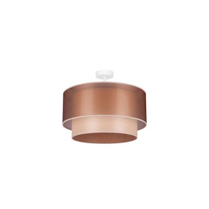 Duolla - Полилей за повърхностен монтаж WOOD BOHO 1xE27/15W/230V Ø 45 см меден/бежов