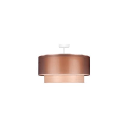 Duolla - Полилей за повърхностен монтаж WOOD BOHO 1xE27/15W/230V Ø 45 см меден/бежов