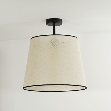 Duolla - Полилей за повърхностен монтаж YUTE 1xE27/15W/230V Ø 38 см сив/черен