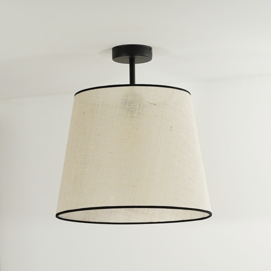 Duolla - Полилей за повърхностен монтаж YUTE 1xE27/15W/230V Ø 38 см сив/черен