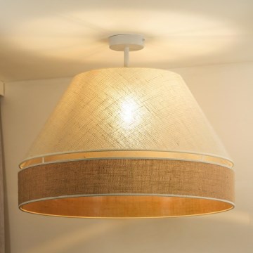 Duolla - Полилей за повърхностен монтаж YUTE AVIGNON 1xE27/15W/230V Ø 60 см сив/кафяв