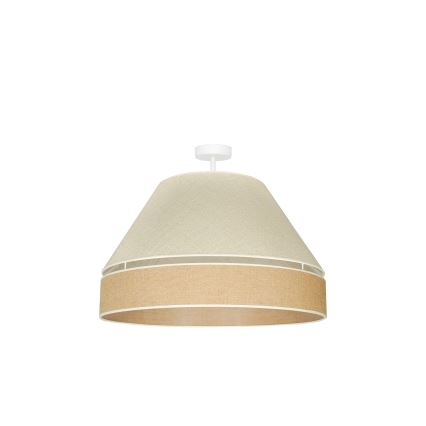 Duolla - Полилей за повърхностен монтаж YUTE AVIGNON 1xE27/15W/230V Ø 60 см сив/кафяв
