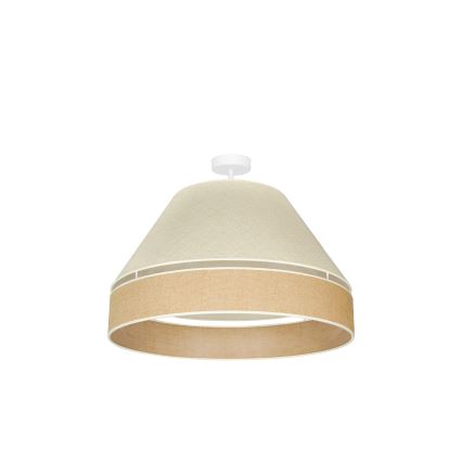 Duolla - Полилей за повърхностен монтаж YUTE AVIGNON 1xE27/15W/230V Ø 60 см сив/кафяв