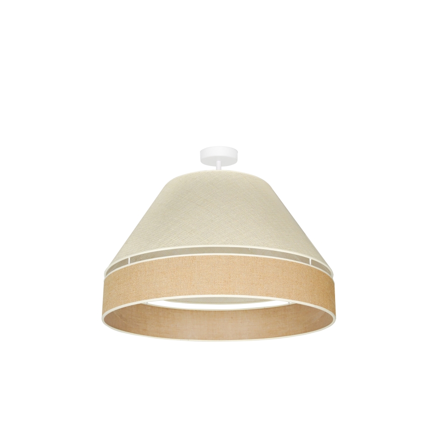 Duolla - Полилей за повърхностен монтаж YUTE AVIGNON 1xE27/15W/230V Ø 60 см сив/кафяв