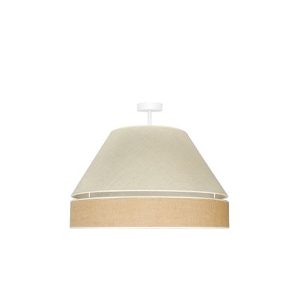 Duolla - Полилей за повърхностен монтаж YUTE AVIGNON 1xE27/15W/230V Ø 60 см сив/кафяв