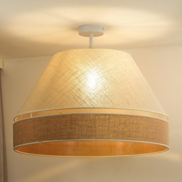 Duolla - Полилей за повърхностен монтаж YUTE AVIGNON 1xE27/15W/230V Ø 60 см кремав/бежов