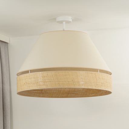 Duolla - Полилей за повърхностен монтаж YUTE AVIGNON 1xE27/15W/230V Ø 60 см кремав/бежов