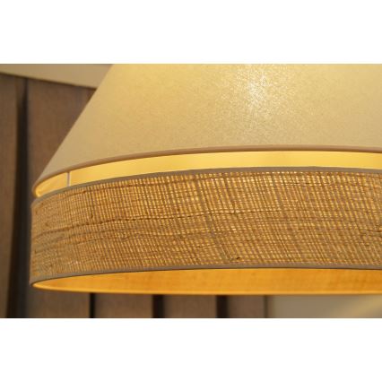 Duolla - Полилей за повърхностен монтаж YUTE AVIGNON 1xE27/15W/230V Ø 60 см кремав/бежов