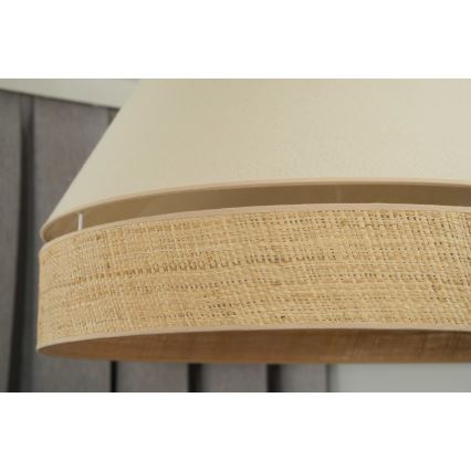 Duolla - Полилей за повърхностен монтаж YUTE AVIGNON 1xE27/15W/230V Ø 60 см кремав/бежов