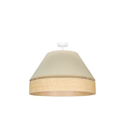 Duolla - Полилей за повърхностен монтаж YUTE AVIGNON 1xE27/15W/230V Ø 60 см кремав/бежов