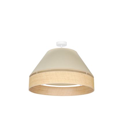 Duolla - Полилей за повърхностен монтаж YUTE AVIGNON 1xE27/15W/230V Ø 60 см кремав/бежов