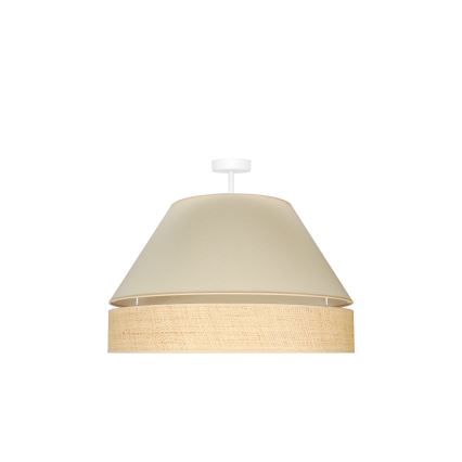 Duolla - Полилей за повърхностен монтаж YUTE AVIGNON 1xE27/15W/230V Ø 60 см кремав/бежов