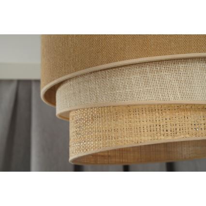 Duolla - Полилей за повърхностен монтаж YUTE TRIO 1xE27/15W/230V Ø 45 см кафяв/сив/бежов