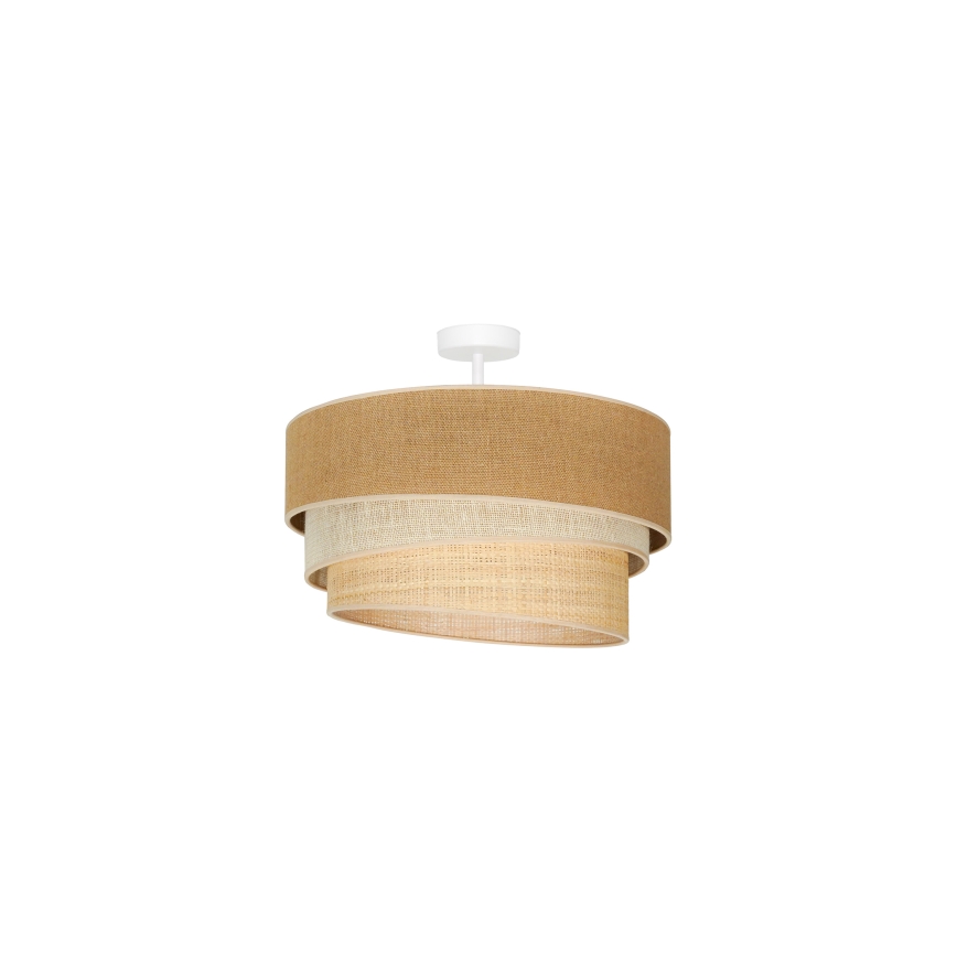 Duolla - Полилей за повърхностен монтаж YUTE TRIO 1xE27/15W/230V Ø 45 см кафяв/сив/бежов