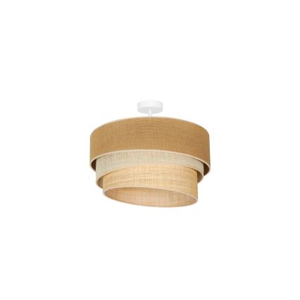 Duolla - Полилей за повърхностен монтаж YUTE TRIO 1xE27/15W/230V Ø 45 см кафяв/сив/бежов