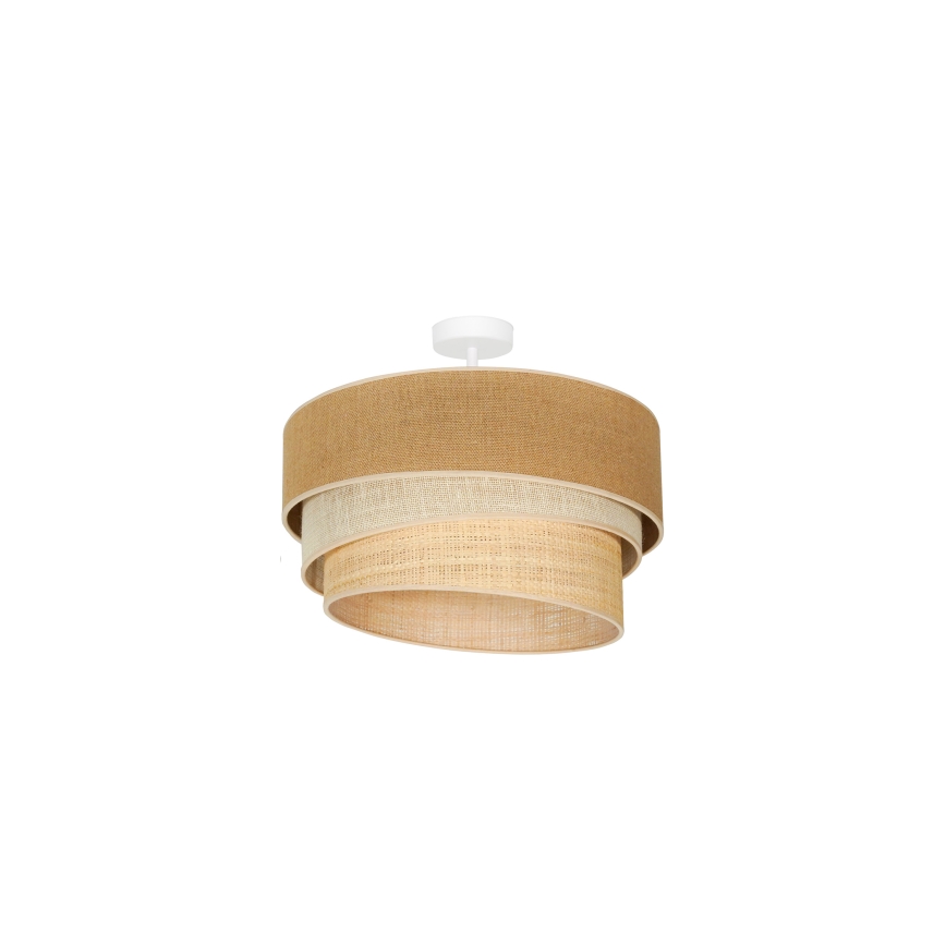 Duolla - Полилей за повърхностен монтаж YUTE TRIO 1xE27/15W/230V Ø 45 см кафяв/сив/бежов