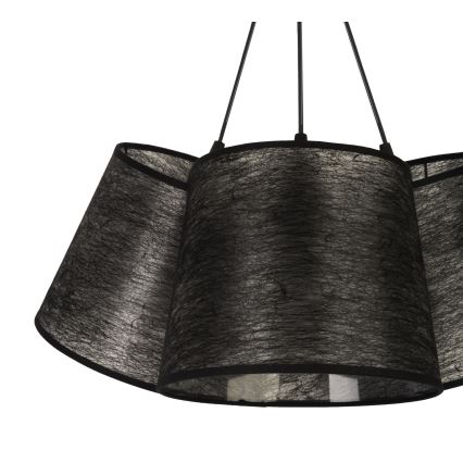 Duolla - Висящ полилей ROSSA 3xE27/40W/230V черен