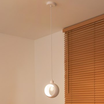 Duolla - Висяща лампа на кабел IRONLINE 1xE27/15W/230V бяла