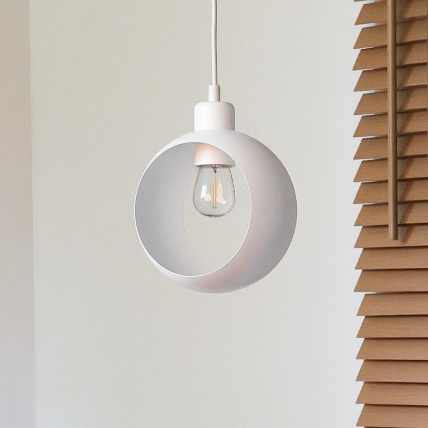 Duolla - Висяща лампа на кабел IRONLINE 1xE27/15W/230V бяла